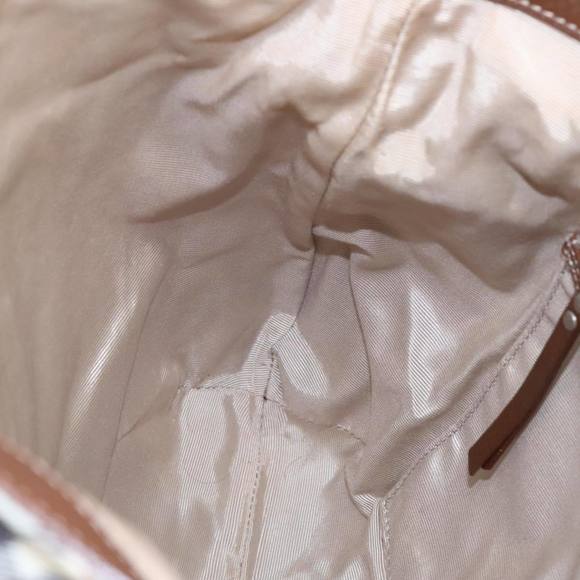 BURBERRY Nova Check Hand Bag Canvas 2way Light Blue Brown Auth 102443 - Picture 16 of 16
